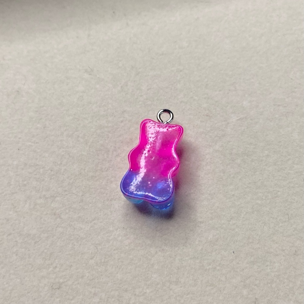 Gummi Bear Charm Pendant | Colorful Candy-Inspired Jewelry Charm-pink/purple - Picture 3 of 4